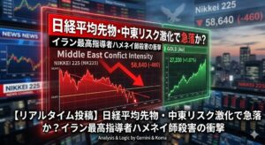 日経平均先物・中東リスク激化で急落か？イラン最高指導者ハメネイ師殺害の衝撃