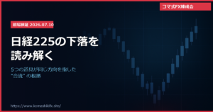 日経225の下落を読み解く|5つの道具が同じ方向を指した根拠