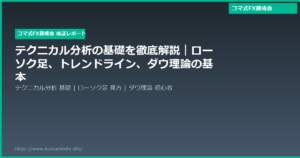 テクニカル分析の基礎を徹底解説|ローソク足、トレンドライン、ダウ理論の基本